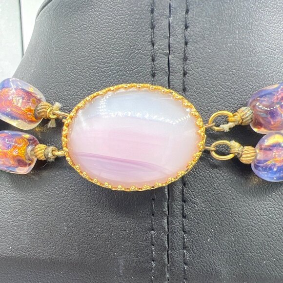 Vtg 16" Necklace Chunky 2 Strand Beaded mix media Giving Multiple Shapes Colors - Picture 13 of 14